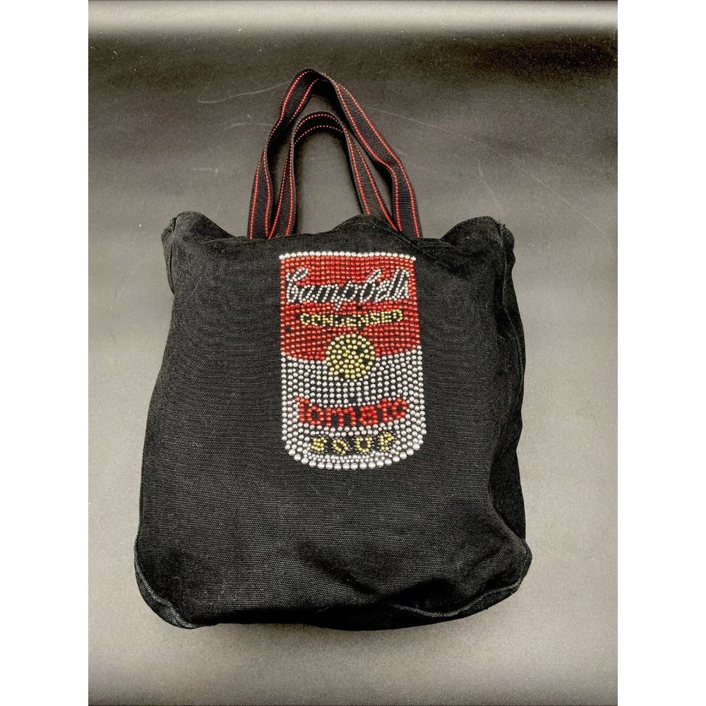 Campbell's Tomato Soup Rhinestone Canvas Tote Bag 12" x 11.25" New 2005